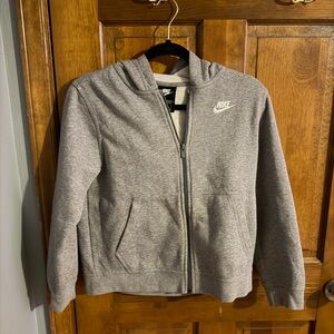 Nike Heather Gray Full-Zip Hoodie